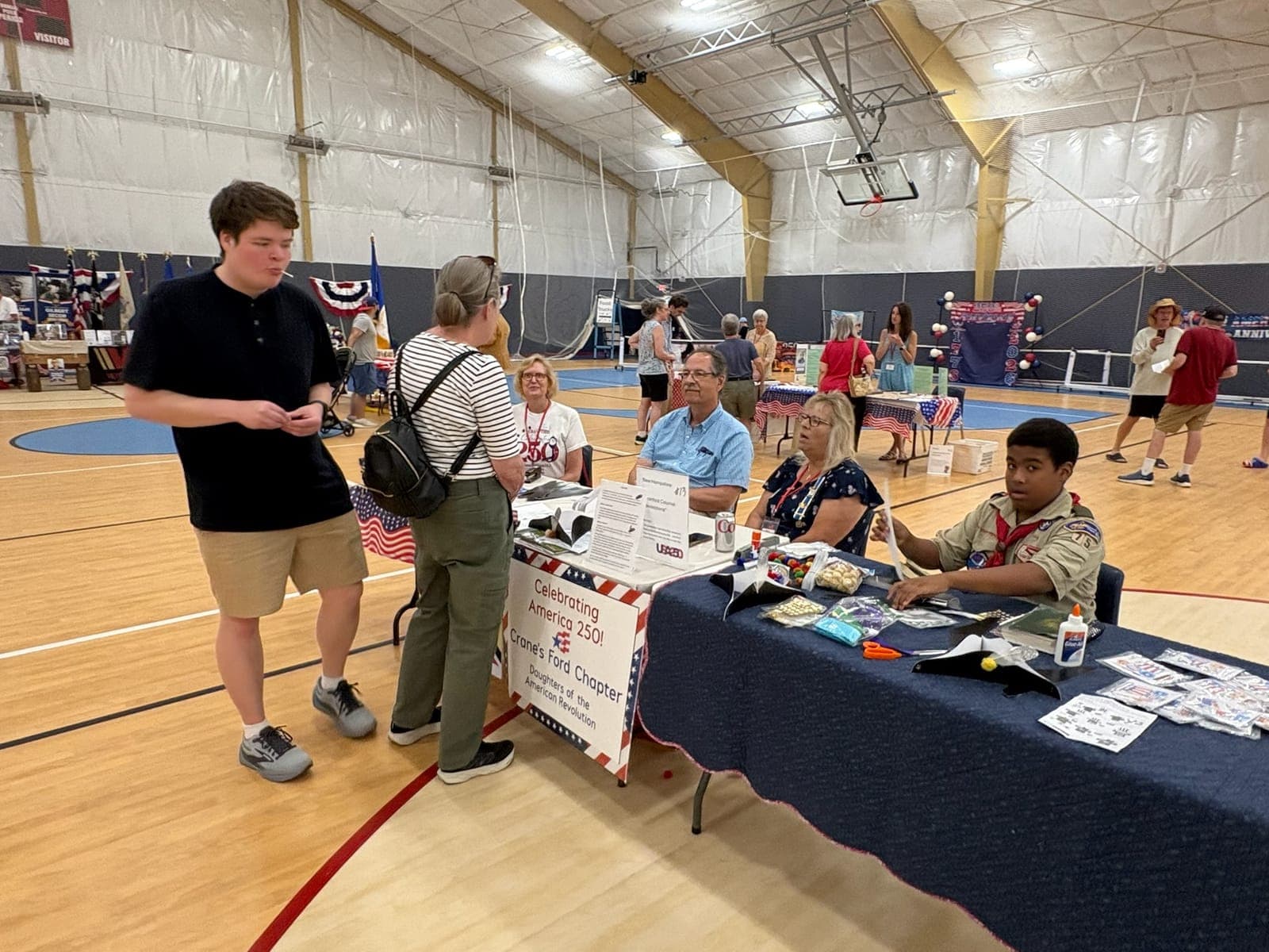 Members of the Cranford Daughters of the American Revolution share information on 'Cranford Colonial Connections.'